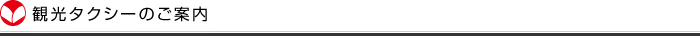 観光タクシーのご案内